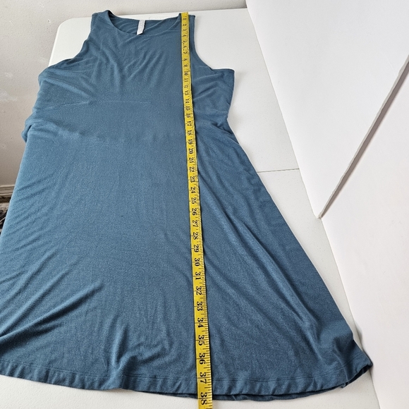Athleta Santorini Thera Dress Womens M Teal Stretchy Soft Pullover - Picture 10 of 10